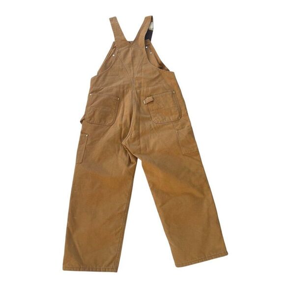 Carhartt Vintage Men's Quilted Lined Double Knee Overalls Brown Size 40 x 28 - Picture 3 of 13